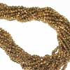 Natural Dark Brown Color Coated Pyrite Micro Faceted Beads Rondelles Length 14 Inches and Size 4mm approx